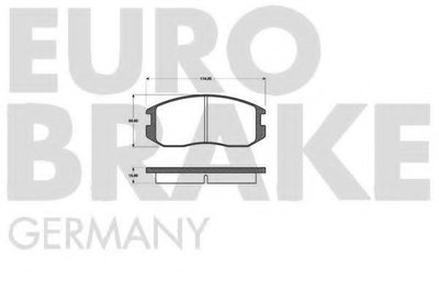 Комплект тормозных колодок, дисковый тормоз EUROBRAKE
