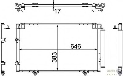 Конденсатор, кондиционер BEHR HELLA SERVICE купить