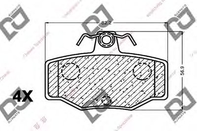 Комплект тормозных колодок, дисковый тормоз DJ PARTS купить