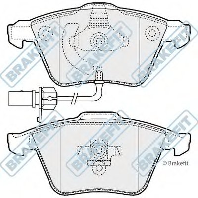 Комплект тормозных колодок, дисковый тормоз Brake Fit APEC braking