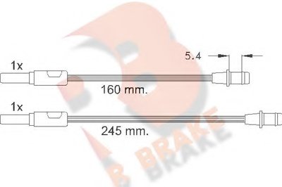 Сигнализатор, износ тормозных колодок R BRAKE