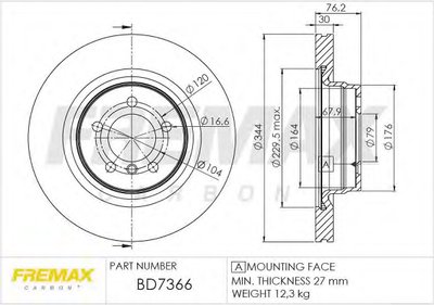 Тормозной диск Premium Black Carbon + FREMAX купить