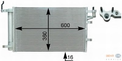 Конденсатор, кондиционер BEHR HELLA SERVICE HELLA купить