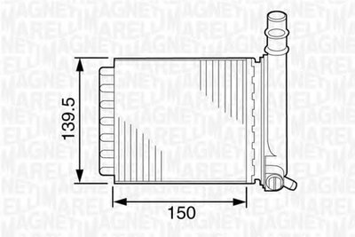 Теплообменник, отопление салона MAGNETI MARELLI