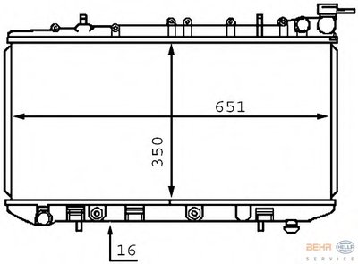 Радиатор, охлаждение двигателя BEHR HELLA SERVICE купить