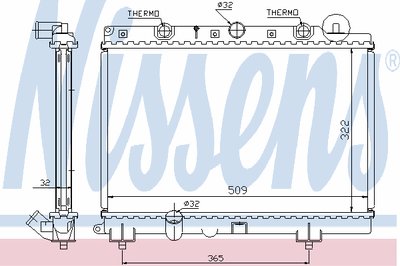 Радиатор, охлаждение двигателя NISSENS купить