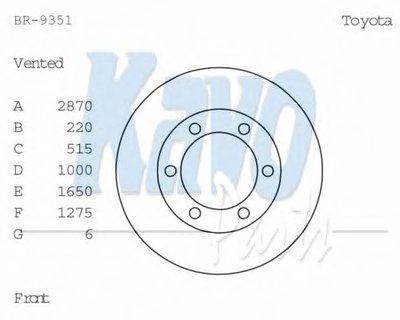 Тормозной диск KAVO PARTS купить