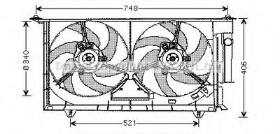 Вентилятор, охлаждение двигателя AVA QUALITY COOLING