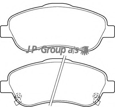 Комплект тормозных колодок, дисковый тормоз QH JP GROUP
