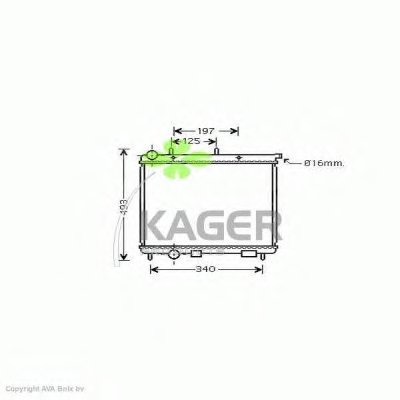 Радиатор, охлаждение двигателя KAGER купить