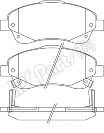 Комплект тормозных колодок, дисковый тормоз IPS Parts IPS Parts