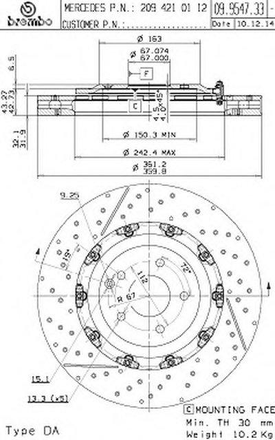 Тормозной диск TWO-PIECE FLOATING DISCS LINE BREMBO купить