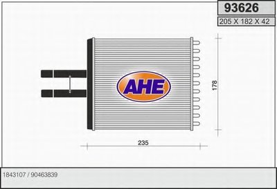 Теплообменник, отопление салона AHE