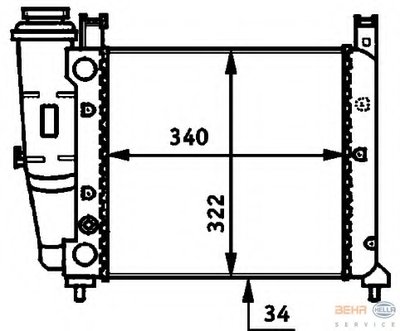 Радиатор, охлаждение двигателя BEHR HELLA SERVICE HELLA купить