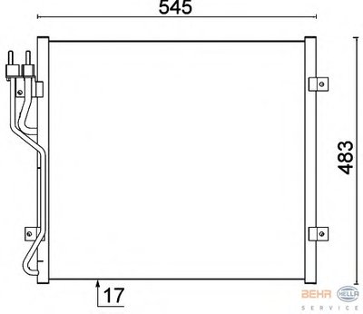 Конденсатор, кондиционер BEHR HELLA SERVICE купить