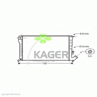 Радиатор, охлаждение двигателя KAGER купить