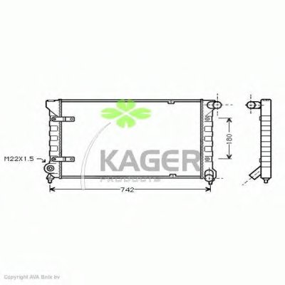 Радиатор, охлаждение двигателя KAGER купить