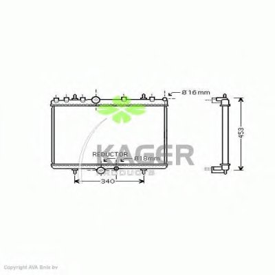 Радиатор, охлаждение двигателя KAGER купить