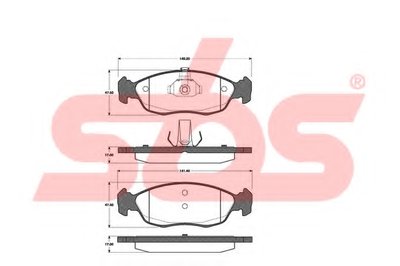Комплект тормозных колодок, дисковый тормоз sbs