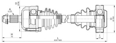 Приводной вал SPIN OPEN PARTS