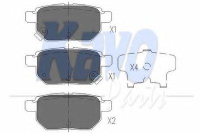 Комплект тормозных колодок, дисковый тормоз KAVO PARTS купить