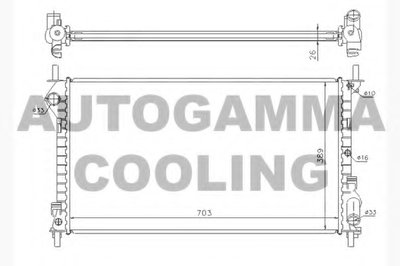 Радиатор, охлаждение двигателя AUTOGAMMA купить