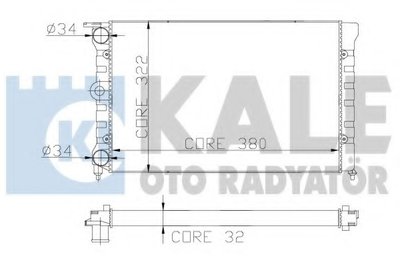 Радиатор, охлаждение двигателя KALE OTO RADYATÖR купить