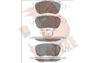 Комплект тормозных колодок, дисковый тормоз R BRAKE