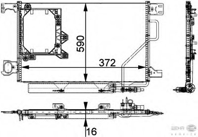 Конденсатор, кондиционер BEHR HELLA SERVICE HELLA купить