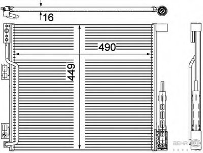 Конденсатор, кондиционер BEHR HELLA SERVICE HELLA купить
