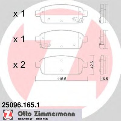 Комплект тормозных колодок, дисковый тормоз ZIMMERMANN купить