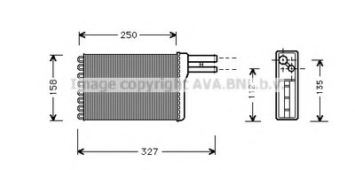 Теплообменник, отопление салона AVA QUALITY COOLING