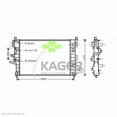 Радиатор, охлаждение двигателя KAGER купить