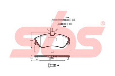 Комплект тормозных колодок, дисковый тормоз sbs