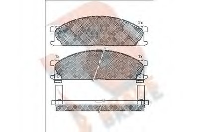 Комплект тормозных колодок, дисковый тормоз R BRAKE