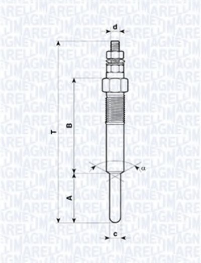 Свеча накаливания MAGNETI MARELLI купить