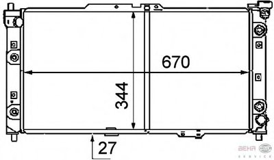 Радиатор, охлаждение двигателя BEHR HELLA SERVICE купить