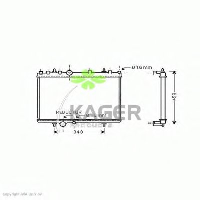 Радиатор, охлаждение двигателя KAGER купить