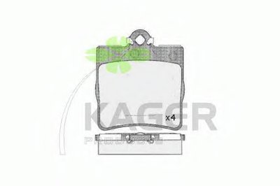 Комплект тормозных колодок, дисковый тормоз KAGER