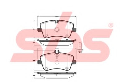 Комплект тормозных колодок, дисковый тормоз sbs