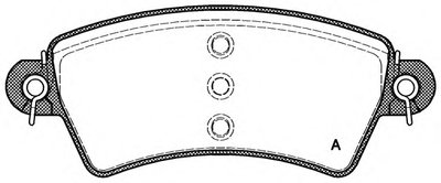 Комплект тормозных колодок, дисковый тормоз ADVANCE OPEN PARTS