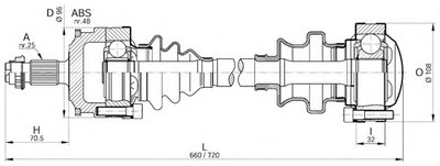 Приводной вал SPIN OPEN PARTS