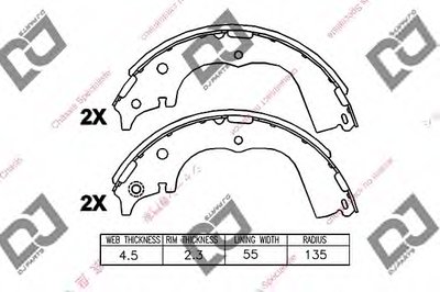 Комплект тормозных колодок DJ PARTS купить