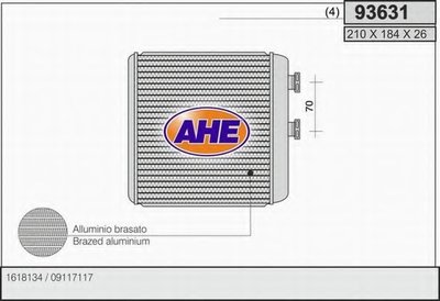 Теплообменник, отопление салона AHE