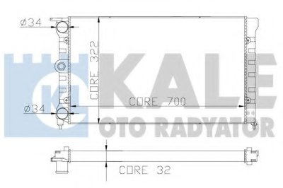 Радиатор, охлаждение двигателя KALE OTO RADYATÖR купить