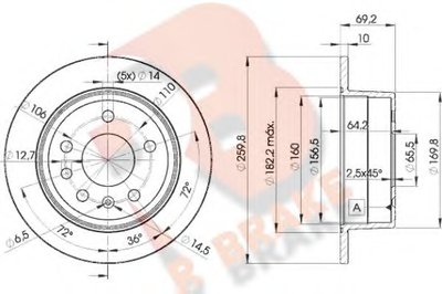 Тормозной диск R BRAKE купить