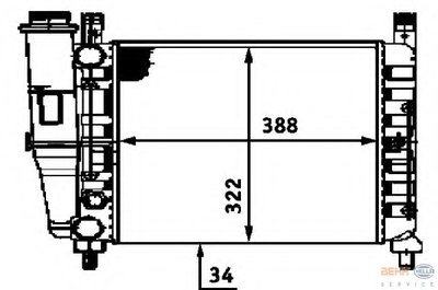 Радиатор, охлаждение двигателя BEHR HELLA SERVICE HELLA купить