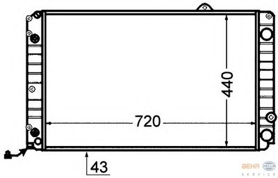 Радиатор, охлаждение двигателя BEHR HELLA SERVICE HELLA купить