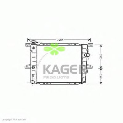 Радиатор, охлаждение двигателя KAGER купить