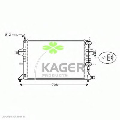 Радиатор, охлаждение двигателя KAGER купить